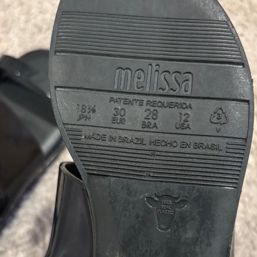 Melissa kids Glossy Black Sandals